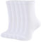 CLOSEMATE 5 Paar Tennissocken Damen Laufsocken Strümpfe Sportsocken Wadenstrümpfe Atmungsaktive Baumwollsocken Gekämmte Baumwolle Damensocken Crew Socks Weiß Größe S 35-38