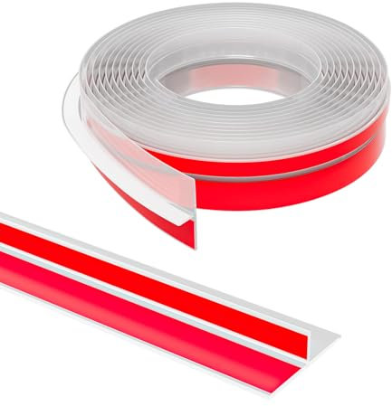 Elvone T-Shaped Door Draft Stopper, 1.37 in x 40 Ft Silicone Seal Strip for Door & Windows Gaps, Weather Stripping Shower Door Sweep, Clear