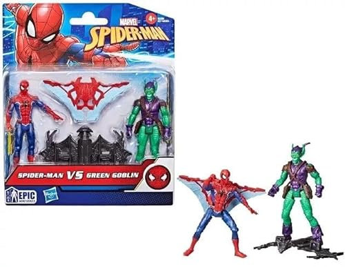 Marvel Spider-Man Epic Hero – Pack 2 Figuren 10 cm – Figuren Spider-Man + Green Goblin