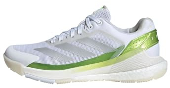 Adidas Women's Crazyquick Boost Padel, White/Zero Metallic/Lucid Lemon, 8.5