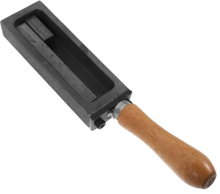 JEWEDECO Gusseisen-gussform Für Gold-silber-barren Mit Ölrille Hitzebeständig Und Korrosionsfest Strapazierfähige Diy-schmuck-gießform Für Metallraffinierung Modell