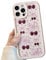 Cherry Bow Phone Case for iPhone 14 Pro Max, Cute Red Cherry Bow Pattern Shockproof Bumper Phone Case for Women Girls, Soft TPU Slim Girly Cute Protective Cover for iPhone 14 Pro Max