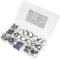 SEWOART Hose Clamp Kit 85pcs Assorted Sizes Single Ear Clamp Crimp Pinch Fitting Tools for Plumbing Automotive