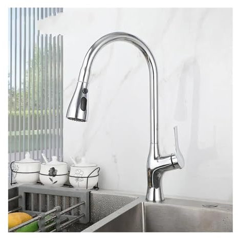 Grifo, fregadero de cocina negra Fregación de grifo de un solo manija de una sola manija de arco de arco de alta arco 3 modos rociador de agua fría caliente grifo de agua fría Beauty Comes