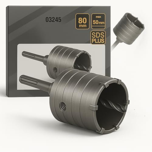 Bohrkrone 80 mm SDS Plus für Steckdosen – Dosenbohrer für Mauerwerk, Unterputz & Elektroinstallation