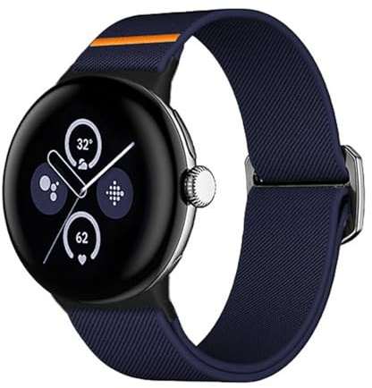 Wigento xDfind Nylon Armband für Google Pixel Watch 4/3 / 2/1 41mm elastisch Premium