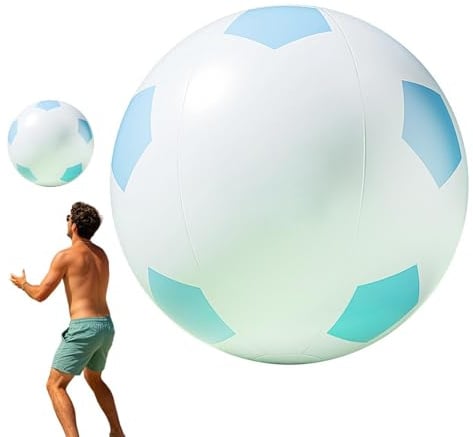 Lufaze Ballon géant - 61 cm - Extra large - Gonflable - Jeu d'extérieur - Balles de piscine - Pour et adultes - Pour la , l'extérieur, l'été, le jardin, le parc, la piscine, les fêtes