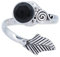 Ring 925 Silber Onyx schwarzer Stein größenverstellbar Edelstein echt Silber Damen Sterling Silber Geschenk (MRV-149-03)