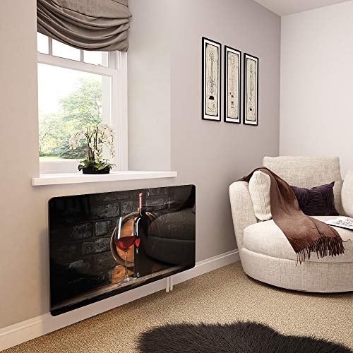 Glass Radiator Cover Printed - Wine and Barrel - Made by Premier Range in 1420mm Wide x 640mm High