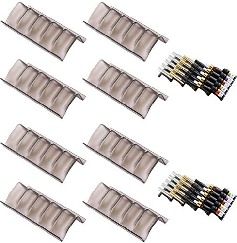 Qicfrk Organizer für ätherische Öle, Aluminium, schwarz, erweiterbar, für 40 Ölflaschen, 8 Stück
