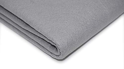 TheFabricTrade Acrylic Craft Felt Fabric, Silver, Solid, 150cm Width, 30 Colour Options, Sold by The Metre