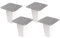 Superelch New Swedish Design 4er-Set Ivar Regal Möbelfüße weiß/Möbelbeine für Ivar Schrank/Holzfüße aus Massivholz Buche mit Montageplatte & Schrauben/Pyramid/Höhe 10 cm