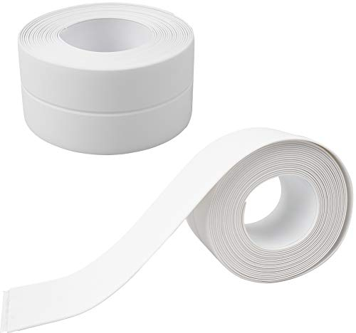 YSDMY 2 Stück Dichtungsband Fugendichtungsband Badezimmer Dichtband Selbstklebeband 3,8cm×3,2m Wasserdichtes Klebeband für Küche Bad Fenster