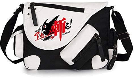 WANHONGYUE Akame ga Kill! Anime Messenger Bag Canvas Umhängetasche Kuriertasche Schultertasche für Reise Arbeit und Schule Schwarz / 3