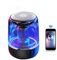 Dpofirs C7 Transparent Bluetooth Speaker, Bluetooth 5.0 Wireless Speaker Noise Reduction HIFI Stereo Sound Subwoofer with LED Light(Black)