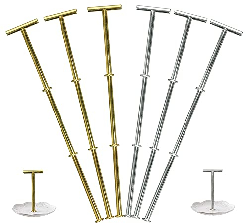 Dzsomt Alzata per Torta 6 Pezzi Supporto Per Vassoi Torte Alzatine per Dolci Alzata per Dolci a 3 Livelli Alzate per Dolci e Frutta Accessori Cake Stand per Matrimoni e Feste, con Punte da Trapano