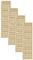 DecoMeister Lamellentüren aus Holz Massivholz Lamellentür Holztür Schranktür mit offenen Lamellen für Kleiderschrank Möbelfronten 444x1700 mm 4-er Pack