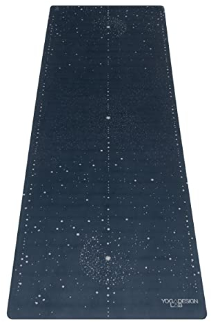 Yoga Design Lab Combo Yogamatte | rutschfest, Matte/Handtuch, Guter Halt bei viel Schweiß, Naturkautschuk | mit Tragegurt (Celestial, 5.5mm)