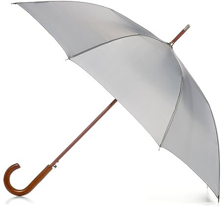 Totes Eco Auto Open Regenschirm mit Holzgriff, J-Stick, Olivgrün, olivgrün, Einheitsgröße