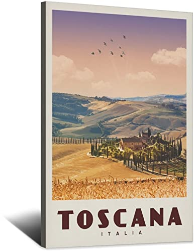 Tuscany Italy Vintage Reiseposter Leinwand Wandkunst Poster Dekor Malerei Poster