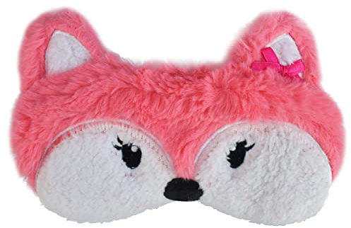 Ulife Mall Nette 3D Rosa Fuchs Kinder Schlafmaske, Lustige Weiche Flauschige Cartoon Augenmaske Plüsch Rosa Fuchs Seide Augenbinde für Mädchen Jungen Frauen Männer Party&Reisen - Rosa