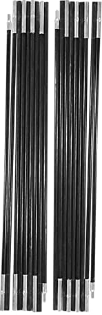Ejoyous Poteaux de Bâche de Tente 4,9 M, Universels 9 Sections en Fibre de Verre Barres de Poteau de Tente de Camping Poteaux D'auvent de Camping Mât de Tente Télescopique