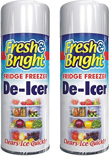 Fridge Freezer De-Icer Spray 200ml Quick Ice Remover Anti-Bacterial Deicer Spray UK (2X De-Icer Spray 200ml)
