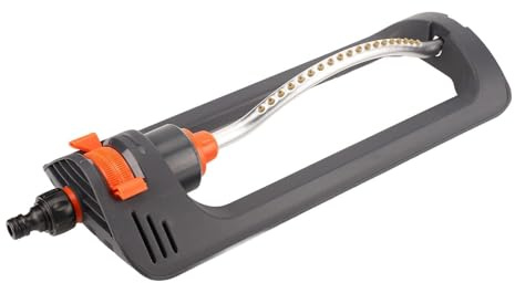 Oszillierender Sprinkler, Einstellbarer 19-Loch-Wassersprinkler, automatischer Schwenkgartensprinkler mit Schiebeschalter zum Beregnen von Rasen, Garten, Vorgarten oder Hinterhof