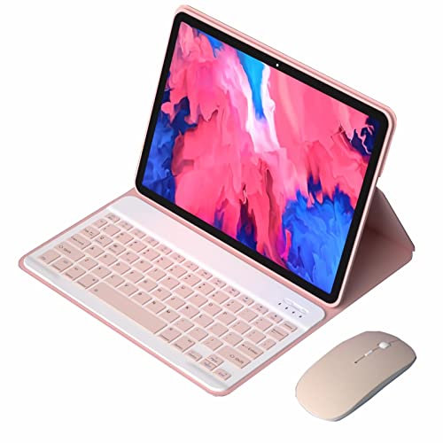 GUPENAA Keyboard Case for Lenovo Tab M10 FHD Plus (2nd Gen) 10.3 (TB-X606F/TB-X606X), Magnetically Detachable Wireless Keyboard with Bluetooth Mouse,Pink