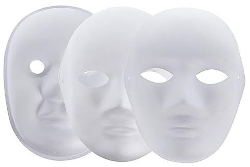 Toyvian 9st Leere Maske Schlichtes Selbermachen Bonbon-schokoladenfondant-formen Karneval Gießform Aus Harz Maskerade Unbemalte Masken Selber Machen Papier Selbstgemacht Weiß