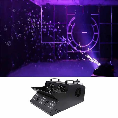 Máquina Todo En 1 De Humo Y Burbujas, Equipo De Atmósfera Interactiva De Escenario De Luz LED De Doble Rueda, Adecuado para Discotecas, Bodas, Fiestas