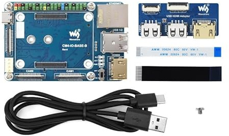 CM4-IO-BASE-B (Full Ver.) Inside USB HDMI Adapter kompatibel mit Raspberry Pi Compute Module 4