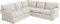 HomeTown Market Strapazierfähiger Ecksofa-Bezug Ersatz Kompatibel mit IKEA Ektorp 2+2 Sektionssofa. Slipcover nur. Sofa Nicht inbegriffen (Polyester Beige 2+2 Sektionssofa)