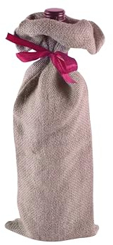 KONMAY 5 Stück Naturfarbene Jute-Weintasche, 14x46cm Sackleinen-Weinbeutel, Wiederverwendbare Sackleinen-Wein-Geschenkbeutel, Weinflaschenbeutel, Weinbeutel für Hochzeit, Party, Blindverkostung