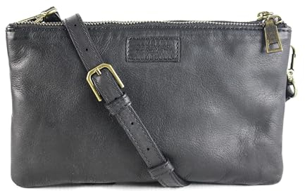 Zerimar Damentaschen aus Naturleder - Lässige Umhängetasche - Geflochtene Leder Damentasche - Schultertaschen - Handtaschen - Maße: 24x14x3cm - Farbe: schwarz