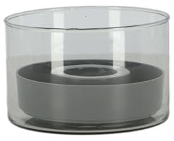 Set De Culture D'avocat en Verre Et Plastique - Gris/Transparent - D 14 Cm