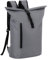 Baroni Home Rolltop Rucksack aus Canvas, geräumig und langlebig mit einem lässigen Design für Reisen und den täglichen Gebrauch, leicht und bequem, in den Farben Grau und Schwarz, grau, M