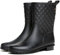 Csgkag Stivali di Gomma da Donna a Metà Polpaccio Impermeabili Stivali Giardino da Donna stivali da Pioggia All'aperto Wellington Boot,Nero,EU39