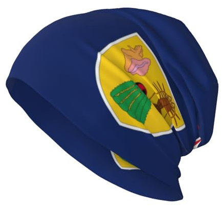 EdWal Beanie-Mütze mit Flagge der Türken- und Caicosinseln, warme Wintermütze, gestrickt, lässig, weich, hautfreundlich, für Damen und Herren, Schwarz, Schwarz , Einheitsgröße