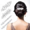 Tyqour 4 Stück Strass Haarspange Silber Weiß Strass Perlen Hochzeit Tiara Braut Haarschmuck Braut Hochzeit Haarnadeln mit Strasssteinen Fancy Bridal Brautjungfer Haar Zubehör für Frauen Mädchen