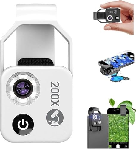 2025 New Nano Zoom 200x for iPhone, Nanozoom 200x for iPhone with CPL, Nano Zoom Lens for Iphone, Protable 200x Pocket Microscope Camera Magnification Zoom Lens for iPhone and Android Zoom