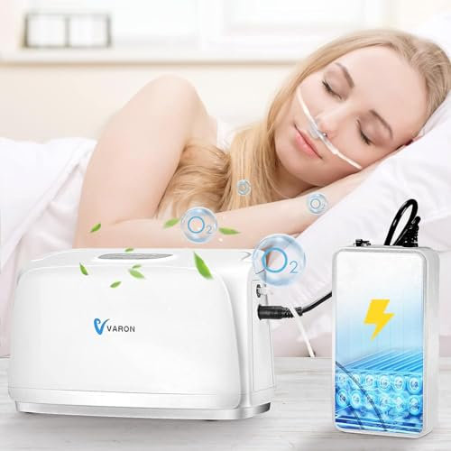 Tragbar Sauerstoffkonzentrator mit akku, 3L/min 35% Sauerstoffgerä für unterwegs sauerstoffkonzentrator tragbar für Zuhause