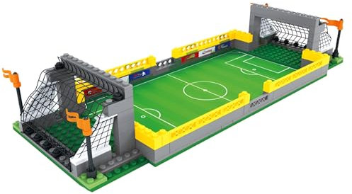DzirePada Football Stadium Building Blocks Kit, 261PCS World Cup Soccer Game Scene Building Bricks Set, STEM Sports Building Model Toys, Ideas Gift for Fans Boys Kids Adults