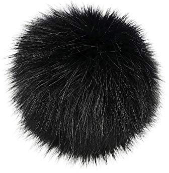 Bommel für Mütze Flauschigen Plüsch Strickmützen Zubehör 1Stücke Pom Pom Ball Mit Druckknopf für Stricken Hüte Zubehör Schlüsselanhänger Bommel 10cm Strick Häkelzubehör (E)