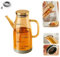 Genérico Oil Dispenser Bottle with Drip Free Spout,Food-Grade Olive Oil Vinegar Storage Container with Lid and Stopper,Large Capacity Leakproof Glass Condiment Dispenser,for Cooking Kitchen Gadgets