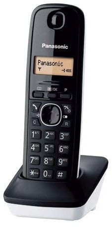 VoltShine Weißes Schnurlostelefon mit Gegensprechanlage, LCD-Display und Freisprecheinrichtung, ideal für den privaten und professionellen Gebrauch.