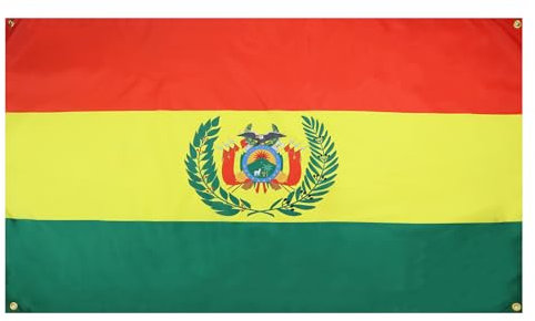 AZ FLAG Bandera Bolivia 150x90 cm con 4 ojales, bandera boliviana para balcón o pared