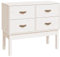 Eleganz Armoire console, blanche, 90 x 40 x 78 cm, en pin massif, ensemble de meubles de salon, solution de rangement pour petits espaces, durable et élégante