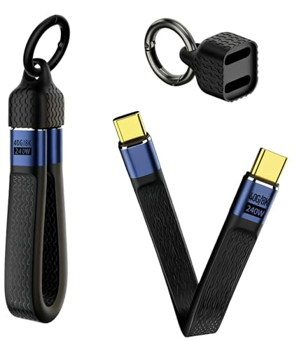 kwinfei PD 240W Short USB C to USB Cable, USB 4.0 Mini USB to USB C Cable with 40Gbps Data Transfer, 8K 60Hz Video Output,Fast Charging Short to C Cable