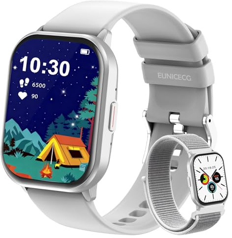 EUNICECG Smartwatch Kinder für Junge Mädchen Schrittzähler Herzfrequenz | Schlaf 100+ Sportmodi Wecker Spiele Geschenk - Fitness Tracker Fitnessuhr Digitale Uhr Armbanduhr Kinder Smart Watch